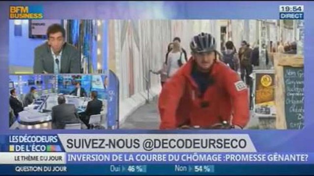 Inversion de la courbe du chômage: promesse gênante ? dans Les décodeurs de l'éco - 28/11 3/5