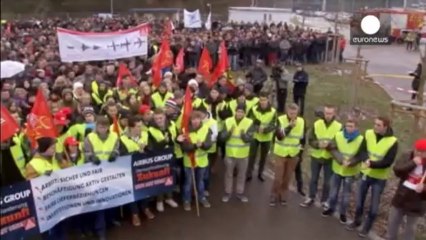 EADS German workers protest against possible job losses