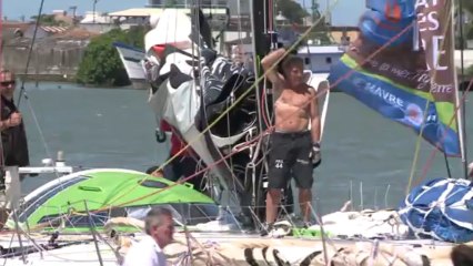 Jour 22 - arrivée de  TEAM PLASTIQUE (IMOCA) - Transat Jacques Vabre 2013