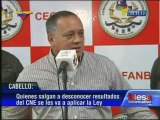 Diosdado Cabello insta a la oposición a reconocer resultados del 8D