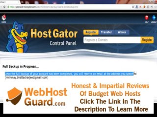 Backup whole Account in HostGator cPanel