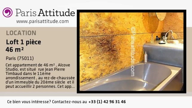 Loft Alcove Studio à louer - Belleville, Paris - Ref. 5385