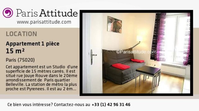 Appartement Studio à louer - Belleville, Paris - Ref. 3365