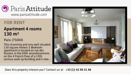 3 Bedroom Apartment for rent - St Paul, Paris - Ref. 1944