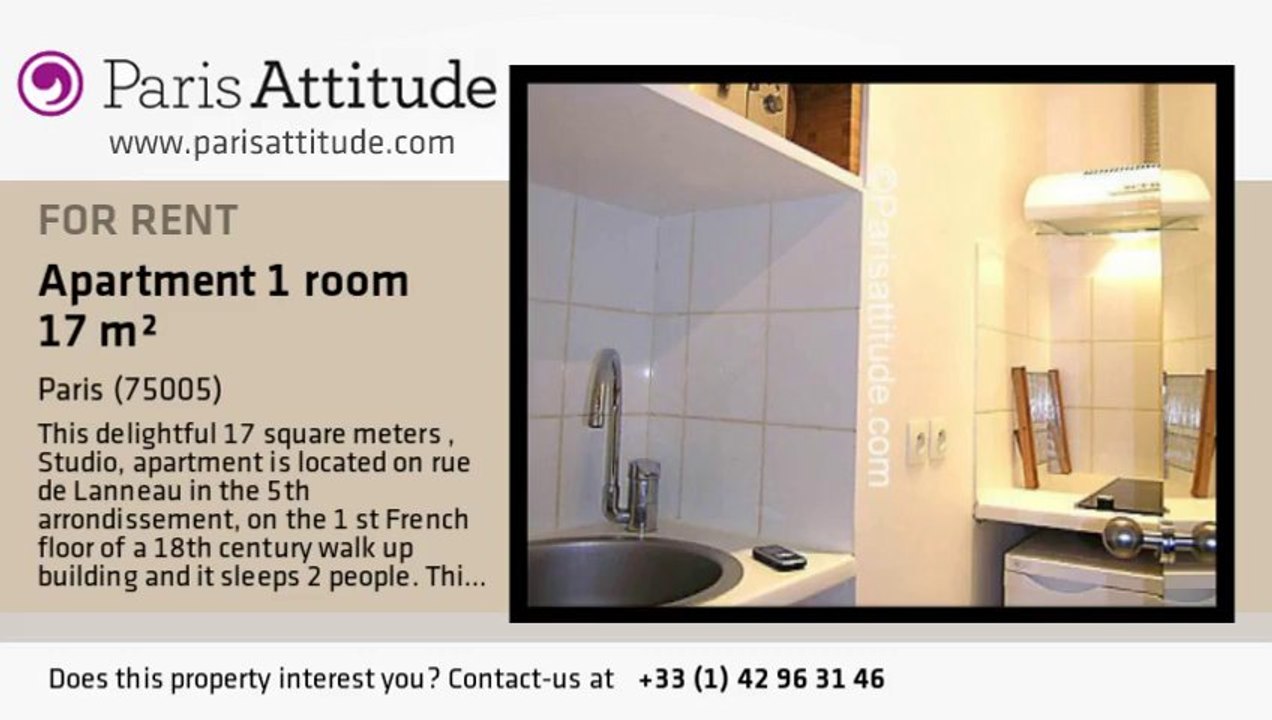 Studio Apartment for rent - Panthéon/Sorbonne, Paris - Ref. 3561