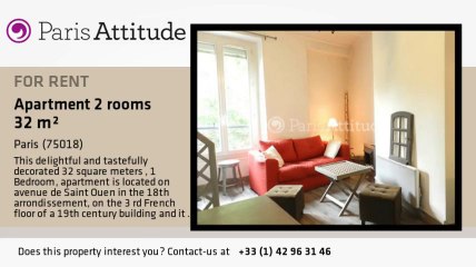 1 Bedroom Apartment for rent - Guy Moquet, Paris - Ref. 8728