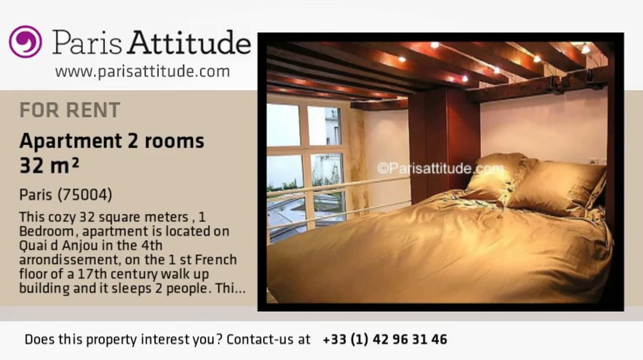 1 Bedroom Duplex for rent - Ile St Louis, Paris - Ref. 5202