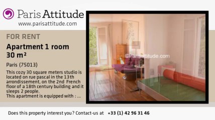 Studio Apartment for rent - Les Gobelins, Paris - Ref. 644