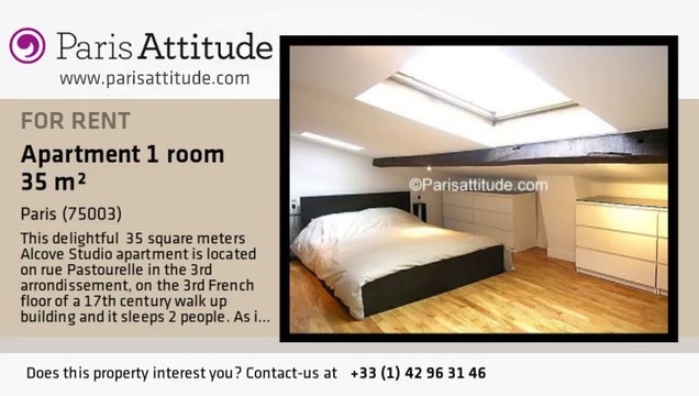 Alcove Studio Apartment for rent - Temple, Paris - Ref. 3403