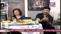 Zauq Zindagi with Sara Riaz and Dr. Khurram Musheer, Nawabi Chicken Biryani, Double Coated Chicken, Carrot Cake & Morrocon Mint Tea, 28-11-13