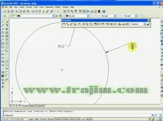 Radius,Diameter (Dimension Tool Bar)