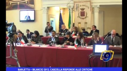 Barletta | Bilancio 2013, Cascella risponde alle critiche