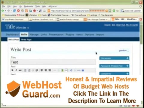 Wordpress tutorial installing on a local server 000WebHost FREE web hosting
