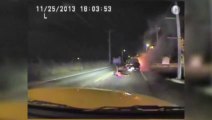 Policeman Rescues Driver from a Burning Car!