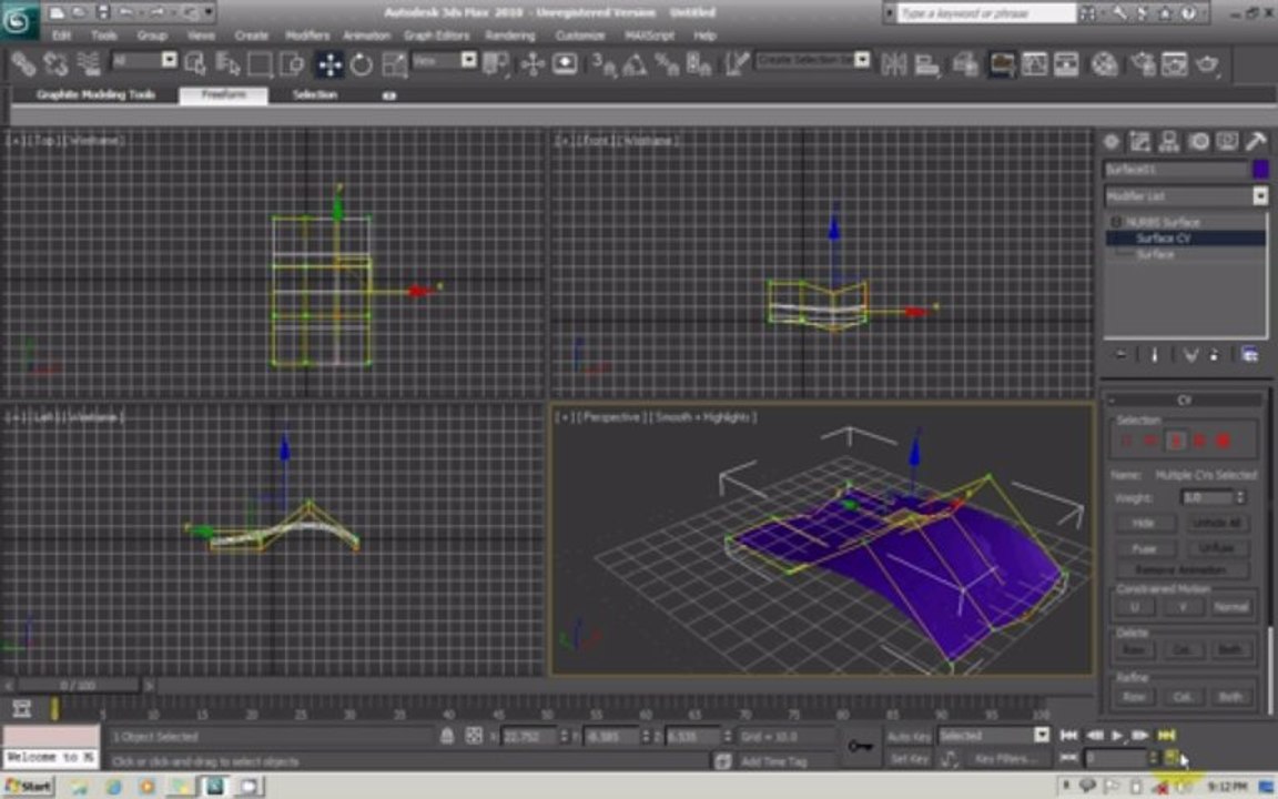 3Ds Max Tutorial - Nurb Surface - Urdu/Hindi