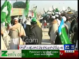 Students & women participated in PTI SIT IN against NATO Supply