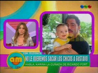 Karina, la cuñada de Fort, negó que quieran quitarle la tutela de los hijos de Fort a Gustavo