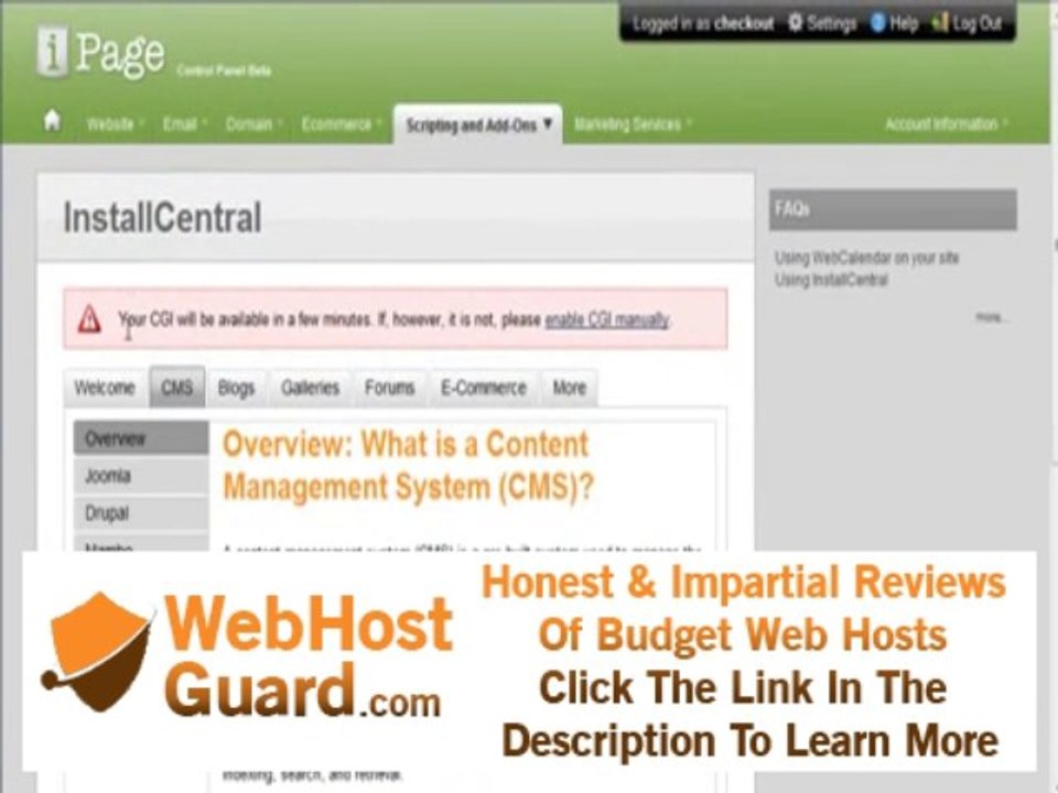 iPage CMS Overview (content management systems)