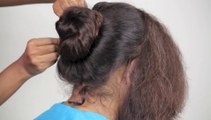 PARTY HAIRSTYLE Bun with side Braid - Messy bun