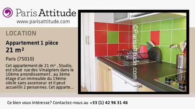 Appartement Studio à louer - Faubourg St Martin, Paris - Ref. 3777