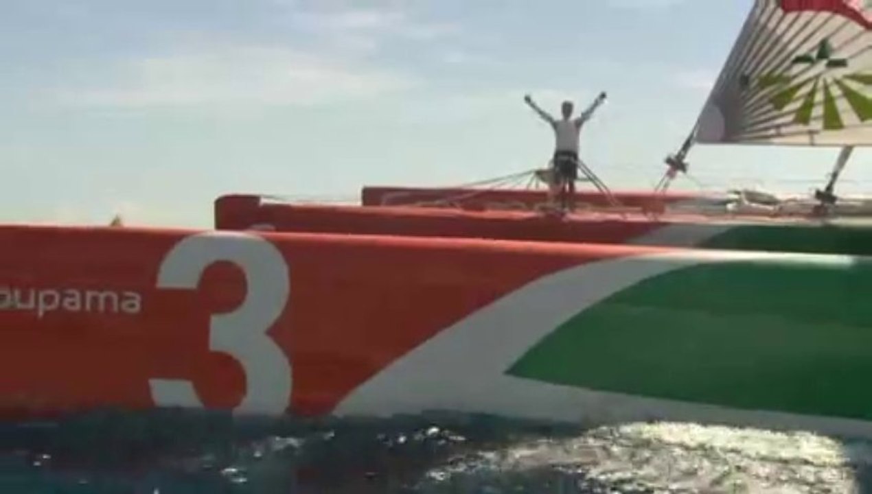 Guadeloupe : arrivée de Franck Cammas