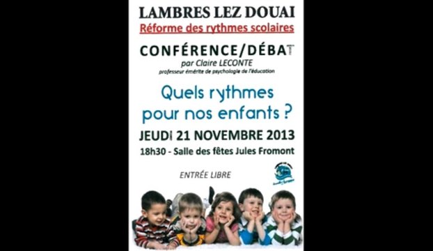 Conférence sur les rythmes scolaires des enfants 3/3