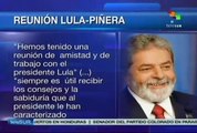Presidente Piñera se reúne con Lula da Silva en Chile