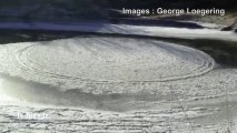 Phénomène rare : un disque de glace géant observé dans le Dakota