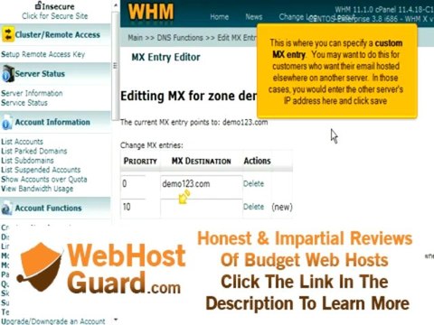 How to edit DNS in WHM - Reseller Hosting