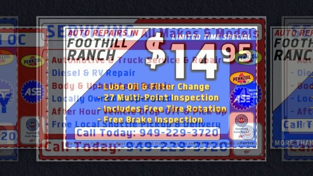 949-229-3720 Auto Lube Oil & Filter Change Laguna Niguel