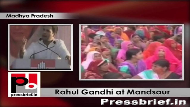 Rahul Gandhi at Mandsaur (Madhya Pradesh) tells the voters to oust BJP