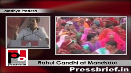 Rahul Gandhi at Mandsaur (Madhya Pradesh) tells the voters to oust BJP