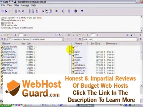 Subir Archivos al servidor web Hosting por FTP Core FTP Lite solporf.com