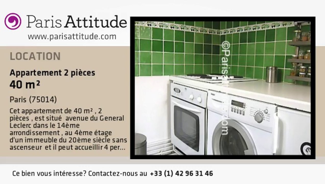 Appartement 1 Chambre à louer - Alésia, Paris - Ref. 7287