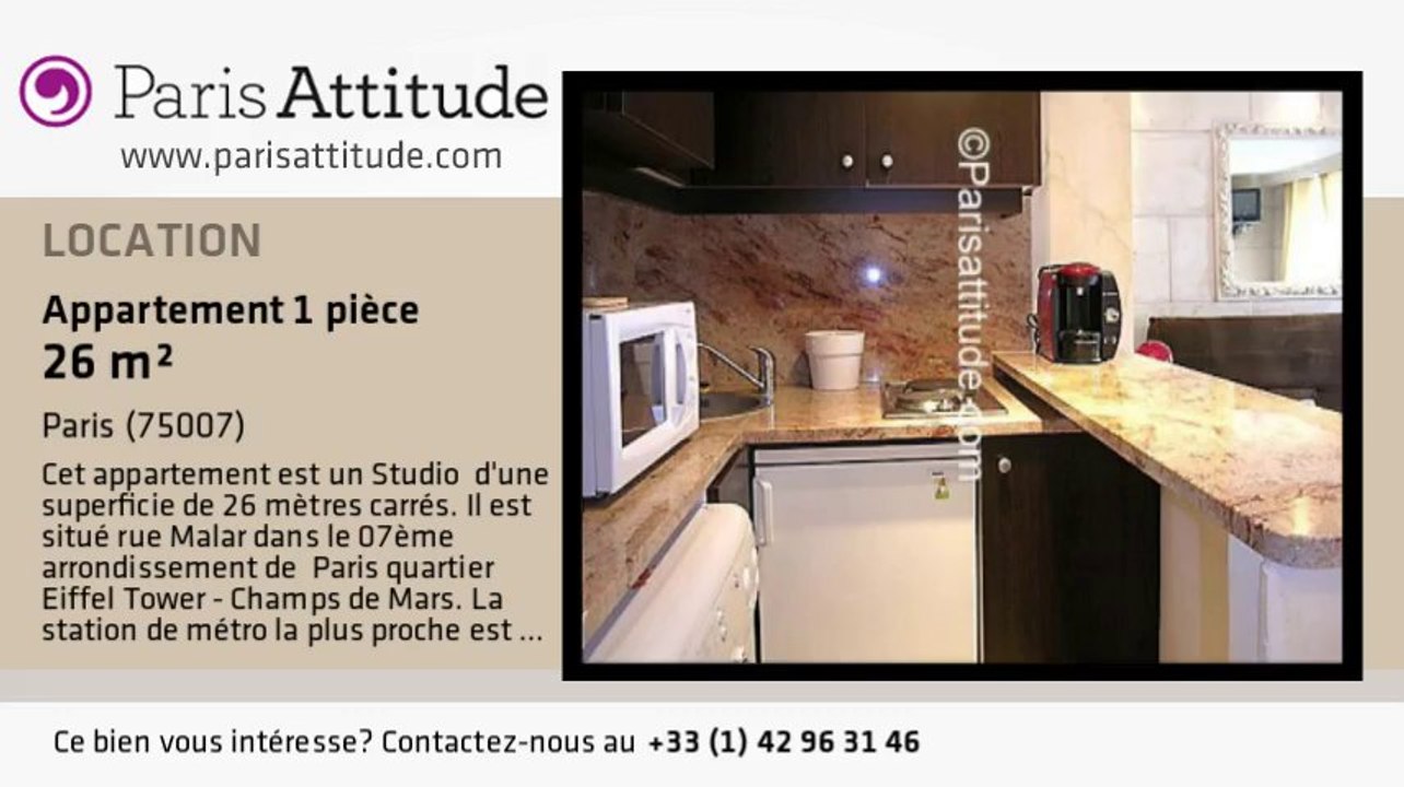 Appartement Studio à louer - Tour Eiffel, Paris - Ref. 5134