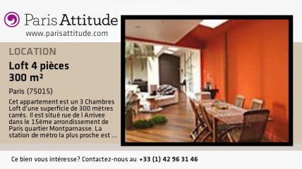 Loft 3 Chambres à louer - Montparnasse, Paris - Ref. 3430