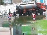 Amazing football Corner kick - Flooded!