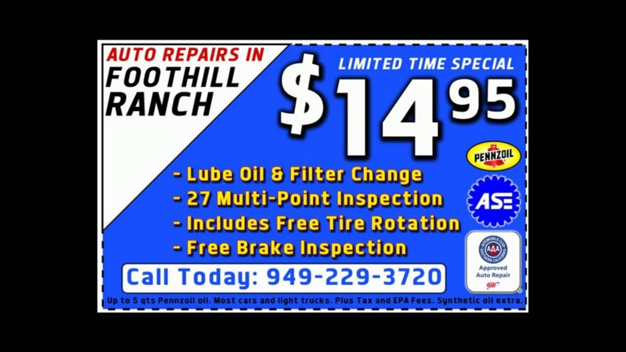 (949) 229-3720 Ford Lube Oil & Filter Change Laguna Niguel
