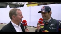 Sky Sports F1: Mark Webber Post-Race interview (2013 Brazilian Grand Prix)