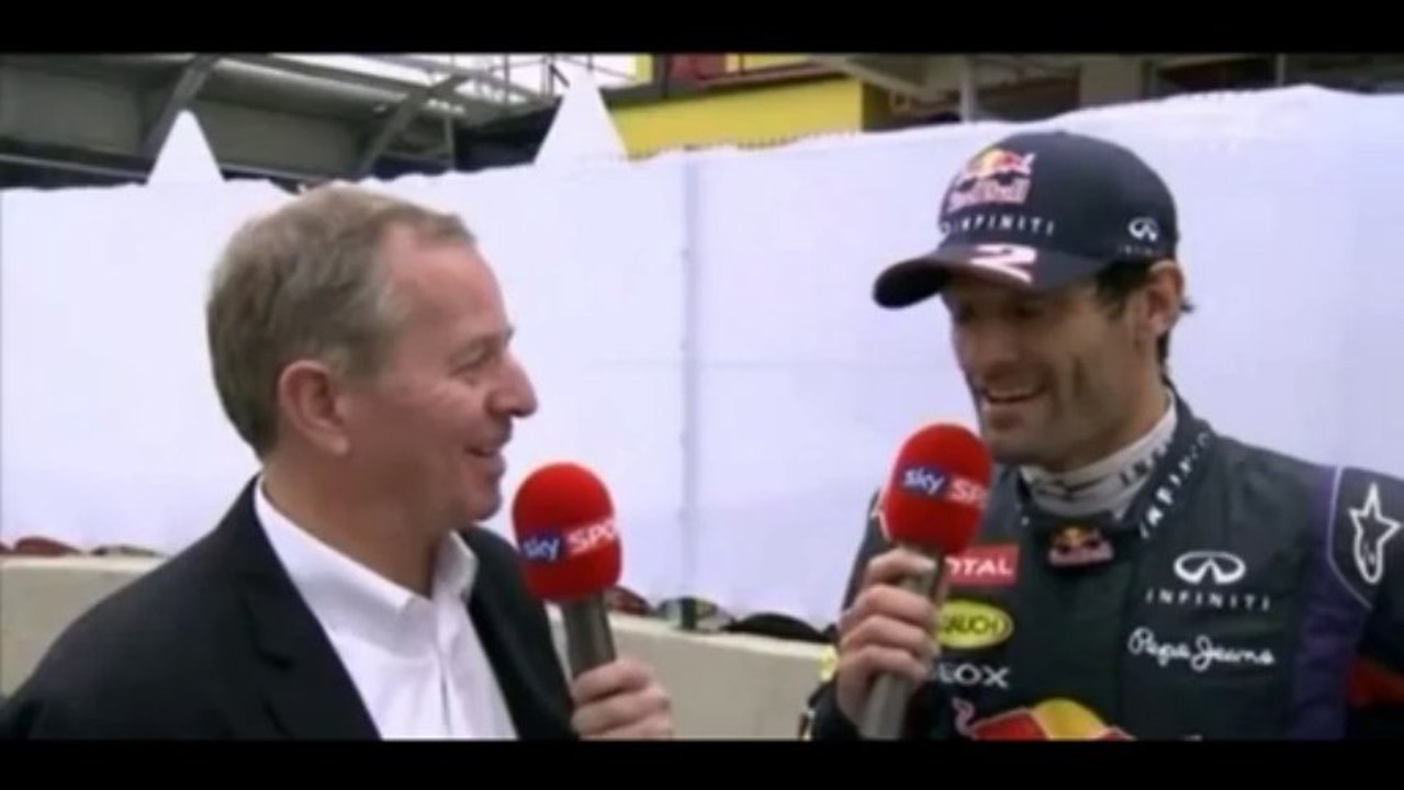 Sky Sports F1: Mark Webber Post-Race interview (2013 Brazilian Grand Prix)