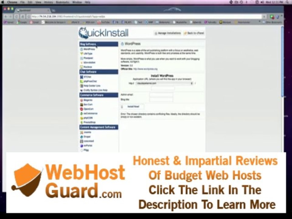 cPanel Hosting - Software Services Panel