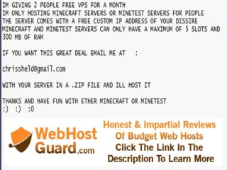 **FREE** VPS Minecraft or Minetest server Hosting [24/7]