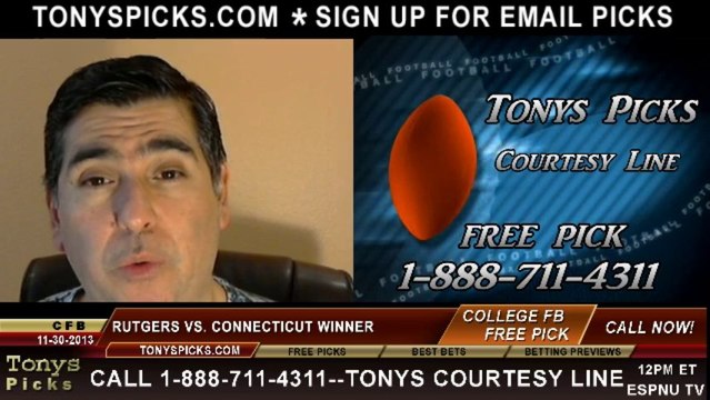 Connecticut Huskies vs. Rutgers Scarlet Knights Pick Prediction NCAAF Odds 11-30-2013