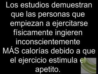 Porque los ejercicios nos hacen engordar