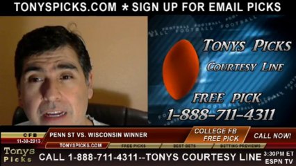 Wisconsin Badgers vs. Penn St Nittany Lions Pick Prediction NCAAF Odds 11-30-2013