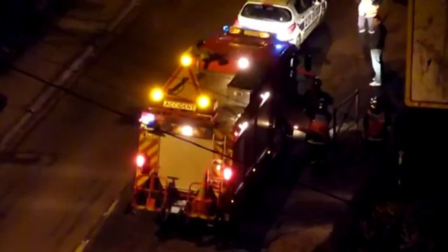 Intervention SDIS 76 _ VSAV + Police Nationale + VSR + VBS - Accident de la route