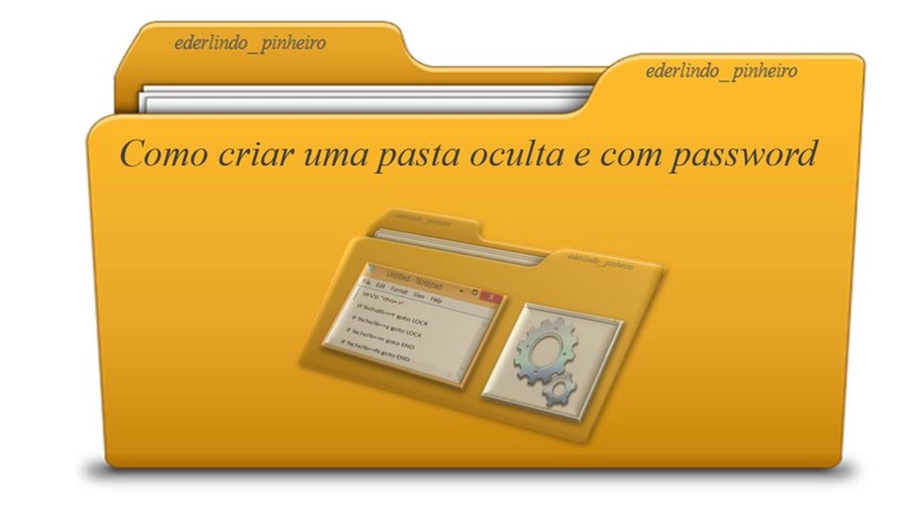 Como criar uma pasta oculta e com password