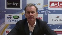 Conférence de presse ESTAC Troyes - Tours FC (1-2) : Jean-Marc FURLAN (ESTAC) - Olivier PANTALONI (TOURS) - 2013/2014
