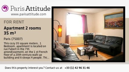 1 Bedroom Apartment for rent - Invalides, Paris - Ref. 6062