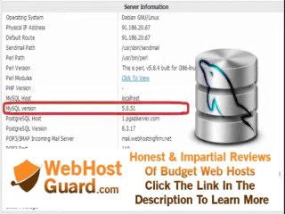 How to read server information - OzeVision Web Hosting Tutorial